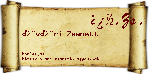 Óvári Zsanett névjegykártya